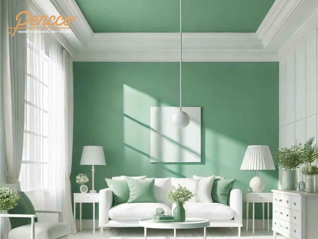 Sơn phòng khách màu xanh ngọc bích Sơn phòng khách màu xanh ngọc bích